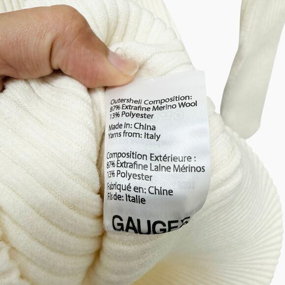 NWT Gauge81 White Wool Blend Mija Ribbed Mini‎ Dress Size Small $660 - Picture 10 of 13